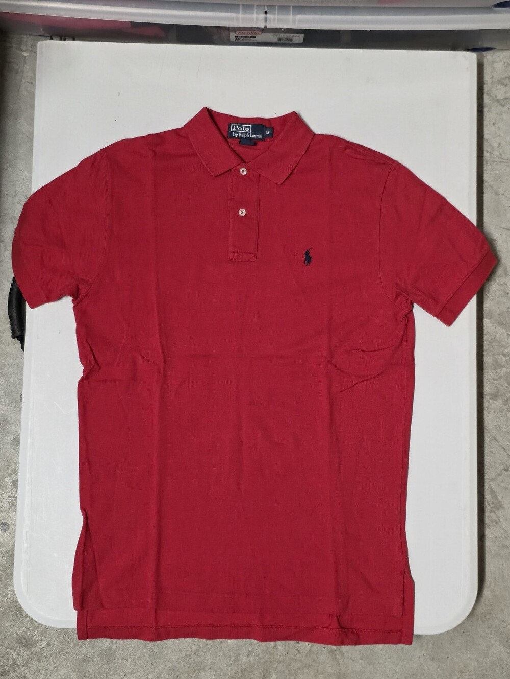 Polo Ralph Lauren Men's Classic Fit Red Polo Shirt M Cotton Embroidered Logo
